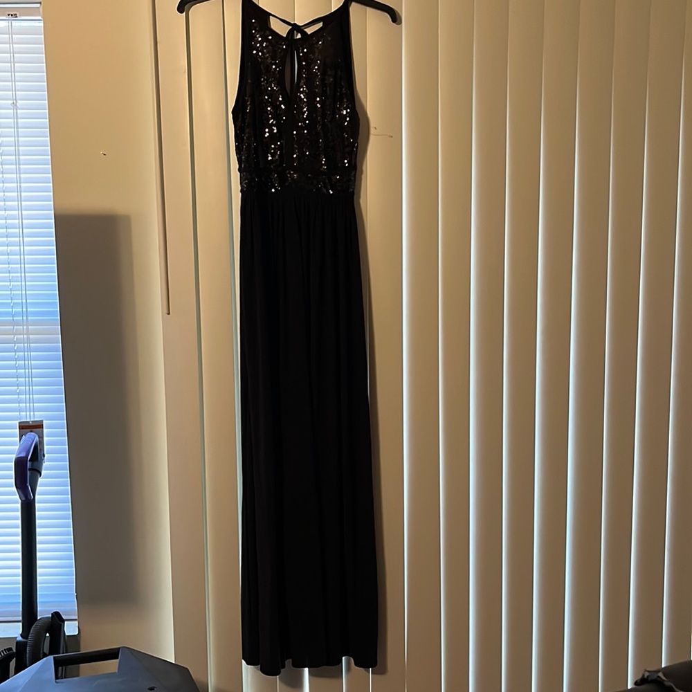 Morgan & Co black sequin dress